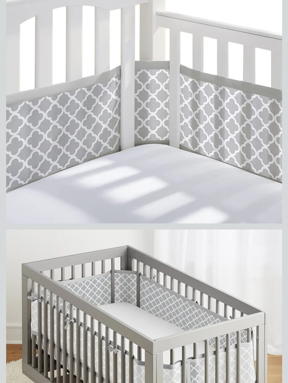 Pink & Grey Pattern Baby Linens - Picture 4 of 7